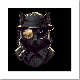 Detective cat Posters and Art